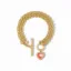 Picture of Heart Link Bracelet in iridescent blush pink