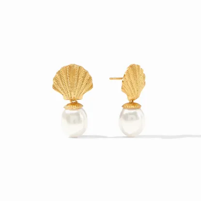 Picture of Sanibel Shell Pearl Drop Earring
