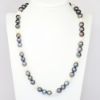 Picture of Black & White South Seas Pearl Necklace and Earring Set with White Gold & Diamond Clasp