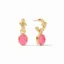 Picture of Julie Vos Nassau Hoop & Charm Earrings - Pink
