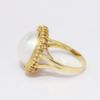 Picture of 14k Yellow Gold, Mabe Pearl with Diamond Halo Ring