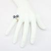 Picture of 14k White Gold & Double Black Pearl Bypass Ring with Diamond Accents