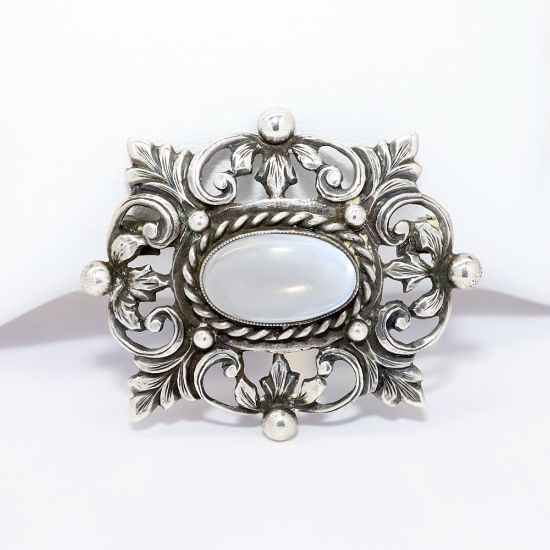 Picture of Vintage Cini for Black, Starr & Gorham Sterling Silver & Moonstone Brooch