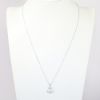 Picture of 14k White Gold & 0.36ct Diamond Anchor Pendant Necklace