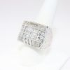 Picture of Men's 14k White Gold & 3.00ct Round & Baguette Cut Diamond Ring