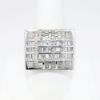 Picture of Men's 14k White Gold & 3.00ct Round & Baguette Cut Diamond Ring