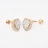 Picture of 14k Rose Gold & 2.00ct Diamond Cluster Heart Earrings