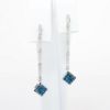 Picture of 14k White Gold & 1.00ct Blue and White Diamond Convertible Earrings