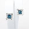 Picture of 14k White Gold & 1.00ct Blue and White Diamond Convertible Earrings