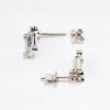 Picture of 14k White Gold & 1.00ct Blue and White Diamond Convertible Earrings