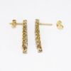 Picture of 14k Yellow Gold & Graduated Diamonds Drop Earrings