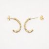 Picture of 14k Yellow Gold & Diamond Open Hoop Earrings