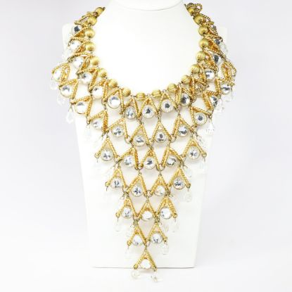 Picture of Vintage 1967-1976 William de Lillo Large Waterfall Statement Necklace