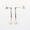 Picture of 14k White Gold & Pearl Drop Earrings with Diamond Accents