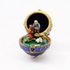 Picture of Sterling Silver & Guilloche Enamel Nativity Egg Pendant with Scene Inside