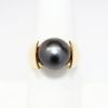 Picture of 14k Yellow Gold & Large Black South Sea Black Pearl Ring