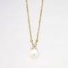 Picture of Tiffany & Co. 18k Yellow Gold Pearl & Diamond Solitaire Necklace