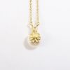 Picture of Tiffany & Co. 18k Yellow Gold Pearl & Diamond Solitaire Necklace