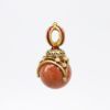 Picture of Vintage Gilt Sterling Silver, Goldstone, Enamel & CZ Faberge Style Pendant