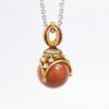 Picture of Vintage Gilt Sterling Silver, Goldstone, Enamel & CZ Faberge Style Pendant