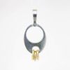 Picture of Vintage 1970's Pierre Cardin Sterling Silver & 14k Yellow Gold Pendant