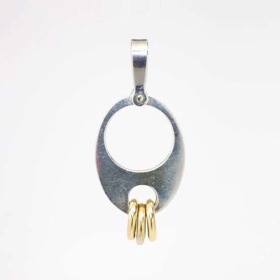 Picture of Vintage 1970's Pierre Cardin Sterling Silver & 14k Yellow Gold Pendant