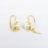 Picture of 18k Yellow Gold & Pearl Solitaire Drop Earrings