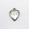 Picture of Antique Sterling Silver & Hand Painted Enamel 'Syracuse, NY' Souvenir Puffy Heart Charm