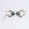 Picture of LAGOS 18k Yellow Gold, Sterling Silver & Black Pearl Lever Back Earrings