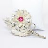 Picture of Vintage 1940's Hobé Sterling Silver & Pink Rhinestone Flower Corsage Brooch