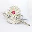 Picture of Vintage 1940's Hobé Sterling Silver & Pink Rhinestone Flower Corsage Brooch