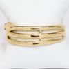 Picture of 18k Yellow Gold Coiled Snake Hinged Bangle Bracelet with Ruby Eyes