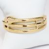 Picture of 18k Yellow Gold Coiled Snake Hinged Bangle Bracelet with Ruby Eyes