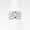 Picture of 14k White Gold & Baguette Cut Diamonds Statement Ring