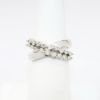 Picture of 14k White Gold & Round Brilliant Cut Diamond Crossover Ring