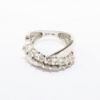 Picture of 14k White Gold & Round Brilliant Cut Diamond Crossover Ring