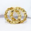 Picture of 18k Yellow Gold Textured Interlocking Circles Brooch