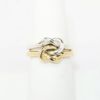 Picture of James Avery 'Lover's Knot' Ring in Sterling Silver and 14k Yellow Gold