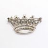 Picture of Vintage Signed 1940's Alfred Philippe Trifari Sterling Silver & Clear Rhinestone Crown Brooch & Earring Set