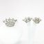 Picture of Vintage Signed 1940's Alfred Philippe Trifari Sterling Silver & Clear Rhinestone Crown Brooch & Earring Set