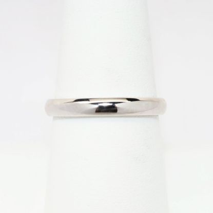 Picture of 14k White Gold 3mm Half Round Men's Wedding Band