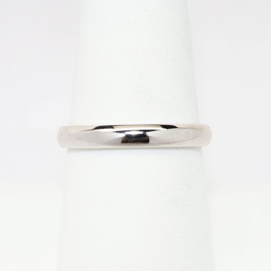 Picture of 14k White Gold 3mm Half Round Men's Wedding Band