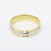 Picture of 18k Yellow Gold & Platinum Hammered Finish 5.5mm Men's Wedding Band