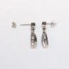 Picture of Platinum & Square Cut Diamond Drop Earrings