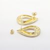 Picture of 14k Yellow Gold & Burnish Set Diamond Statement Earrings