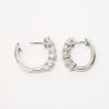 Picture of 14k White Gold & 2.00ct Diamond Hoop Earrings