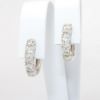 Picture of 14k White Gold & Round Brilliant Cut Diamond Hoop Earrings