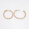 Picture of Delicate 14k Yellow Gold & Diamond Hoop Earrings 