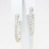 Picture of 14k White Gold & 5.00ct Diamond Hoop Earrings