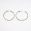 Picture of 14k White Gold & 5.00ct Diamond Hoop Earrings